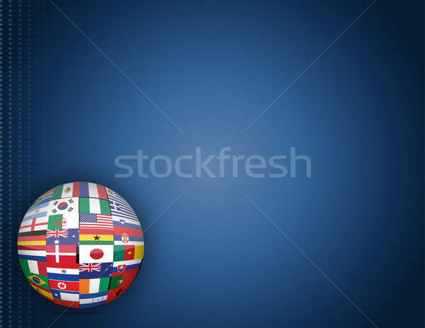 Stock fotó: Részlet · nemzetközi · zászlók · kék · gradiens · textúra