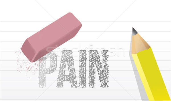 erase pain concept illustration design over a white background Stock photo © alexmillos