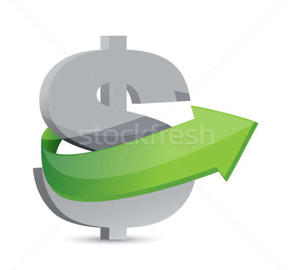 Dollar sign with arrow. Symbolize growth Stock photo © alexmillos