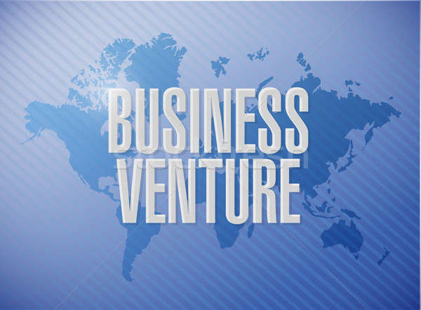 business venture world map sign concept Stock photo © alexmillos