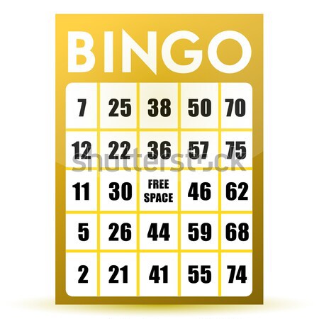 Kazanan sarı bingo kart eğlence Retro Stok fotoğraf © alexmillos