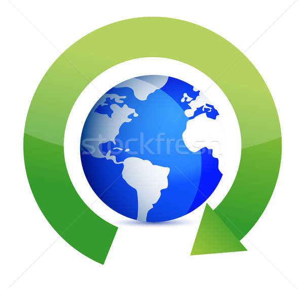 [[stock_photo]]: Vert · autour · monde · illustration · design