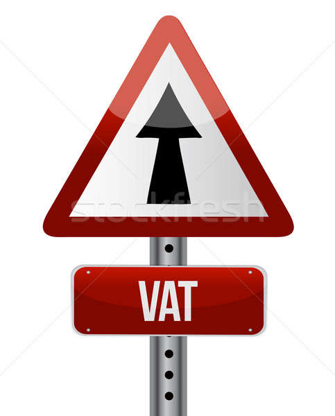 'VAT rise' sign illustration design over a white background Stock photo © alexmillos