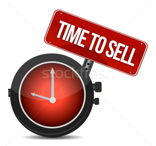 time to sell concept illustration design over a white background Stock photo © alexmillos