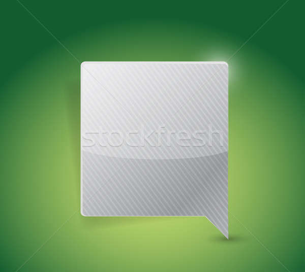 glossy Speech bubble illustration design over a gradient backgro Stock photo © alexmillos