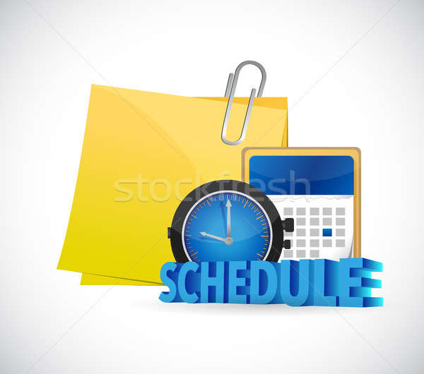 post it to schedule in a calendar. Stock photo © alexmillos