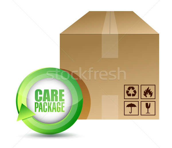 Stock photo: care package illustration design