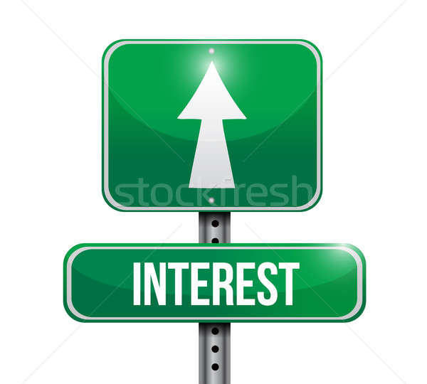 interest road sign illustration design Stock photo © alexmillos