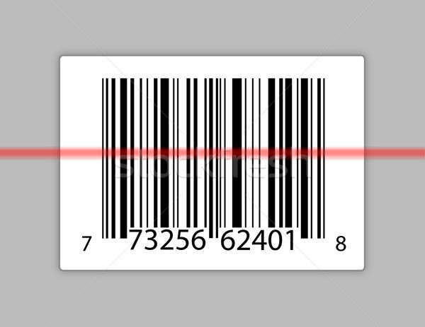A typical product barcode with a laser scanning it. Stock photo © alexmillos