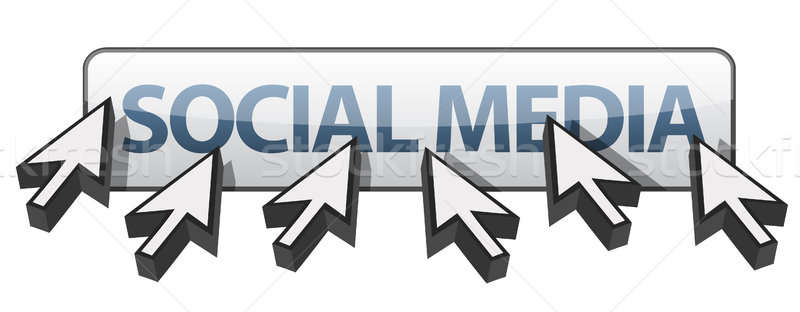 Múltiple alrededor medios de comunicación social botón negocios ratón Foto stock © alexmillos