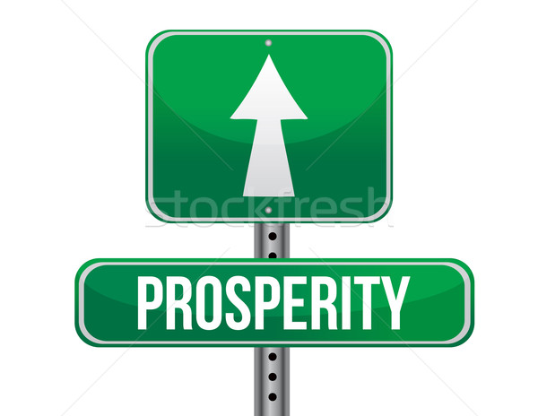 prosperity road sign illustration design over a white background Stock photo © alexmillos