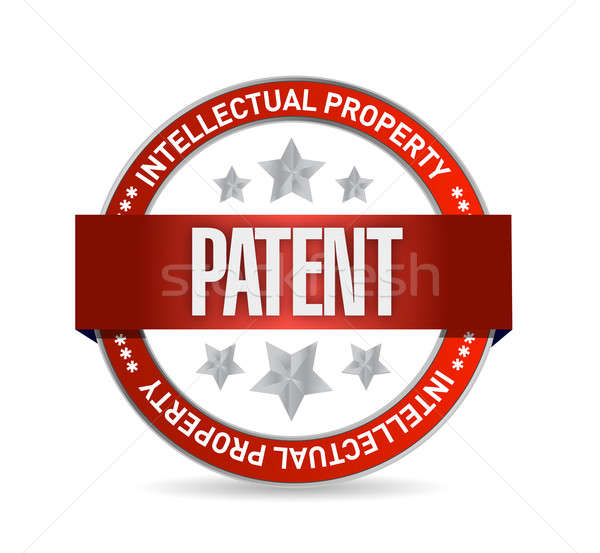 Patent Siegel Stempel Illustration Design weiß Stock foto © alexmillos