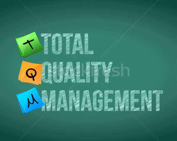 total quality management illustration design over a white backgr Stock photo © alexmillos