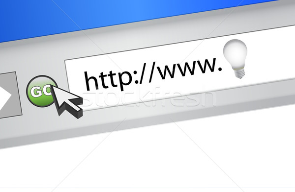 Web browser with and idea Stock photo © alexmillos