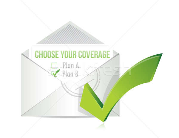 Choose your coverage by mail. illustration Stock photo © alexmillos