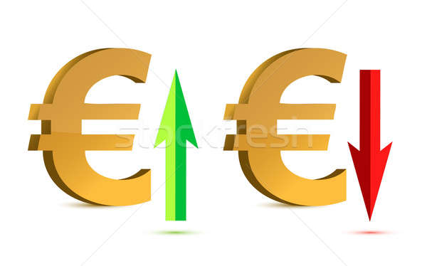 ストックフォト: ユーロ · 下がり · にログイン · 実例 · デザイン · お金