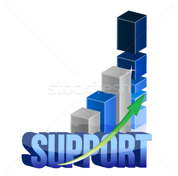 Chart support graph illustration design over a white background Stock photo © alexmillos