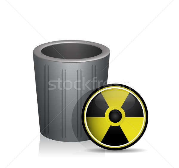 Stock photo: radioactive trash illustration design over a white background