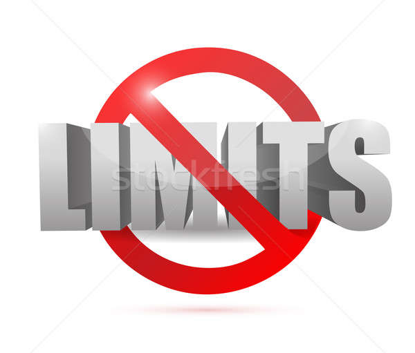 no limits sign concept illustration design over a white backgrou Stock photo © alexmillos
