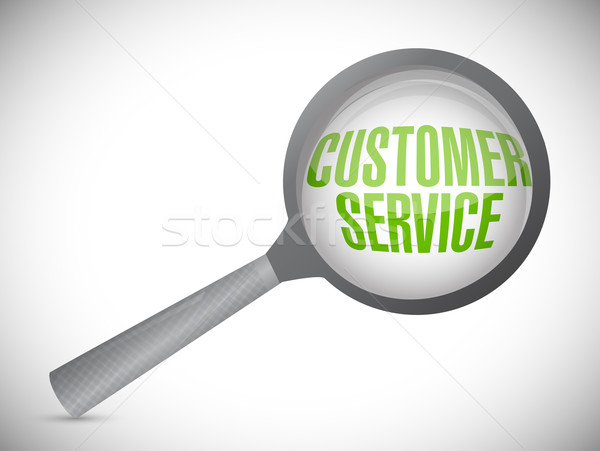 customer service under inspection. illustration design over whit Stock photo © alexmillos