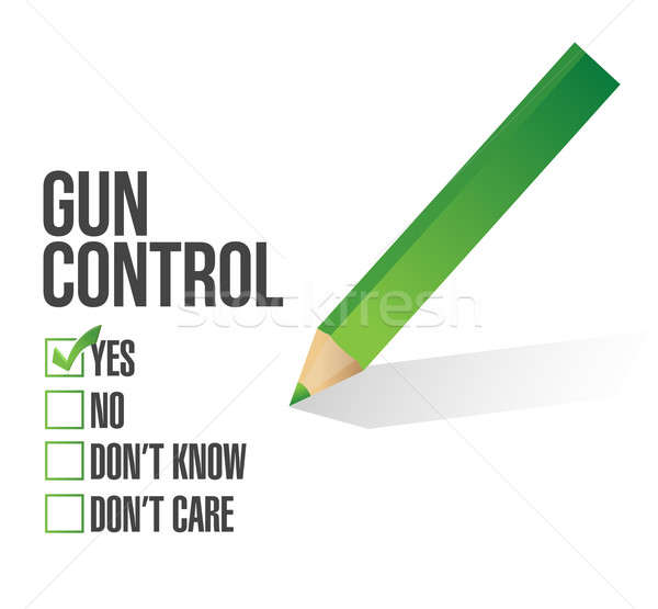 Gun control survey concept illustration design Stock photo © alexmillos