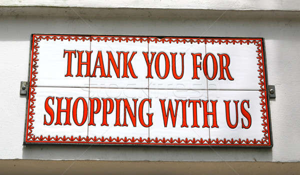 Stock photo: thank you for shopping with us