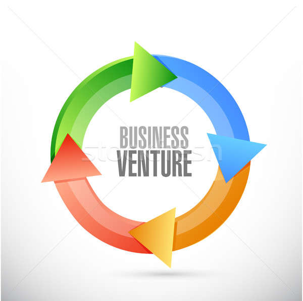 business venture cycle sign concept Stock photo © alexmillos