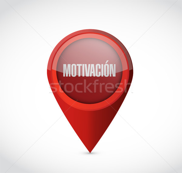 Stock photo: Motivation locator sign in Spanish concept