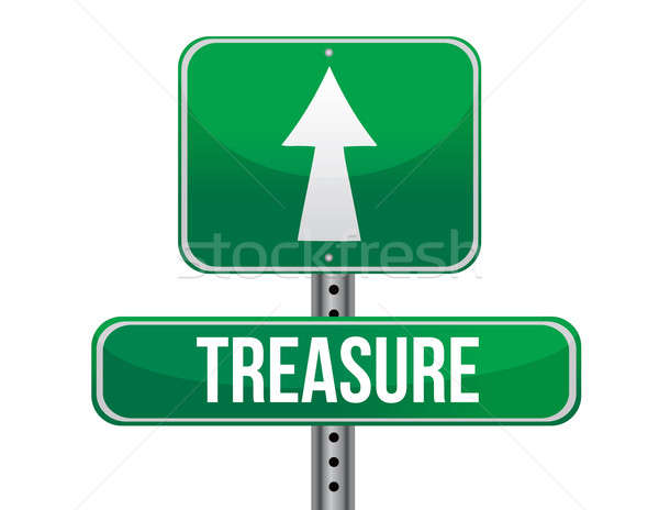 Treasure road sign illustration design Stock photo © alexmillos