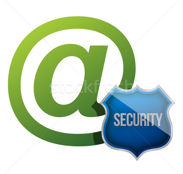Internet communication security shield illustration design over  Stock photo © alexmillos