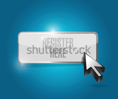 Pin pointer arrow illustration button design  Stock photo © alexmillos