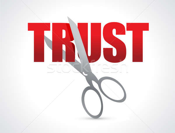 Cutting trust concept illustration  Stock photo © alexmillos