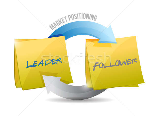 marketing positioning cycle illustration design over white Stock photo © alexmillos