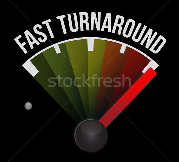 Fast turnaround speedometer - Stock photo © alexmillos