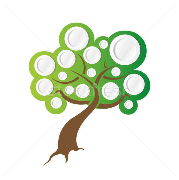 tree illustration ready for info graphics. Stock photo © alexmillos