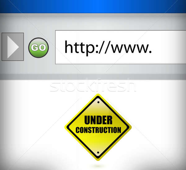 Website construcţie browser ilustrare proiect Internet Imagine de stoc © alexmillos