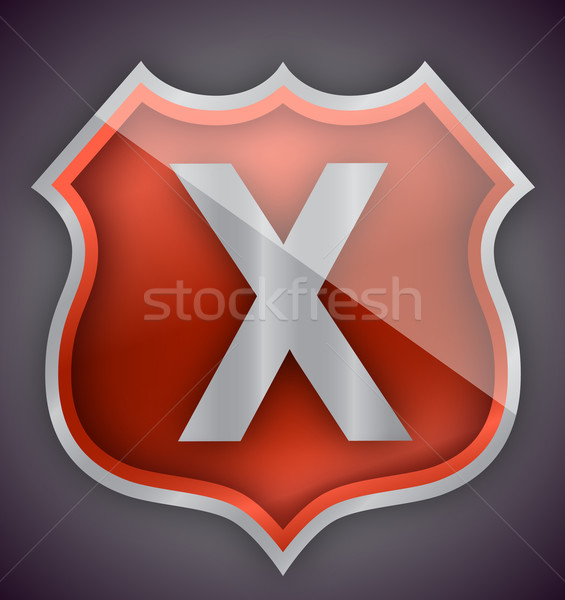 Rejected sign shield illustration design over a black background Stock photo © alexmillos