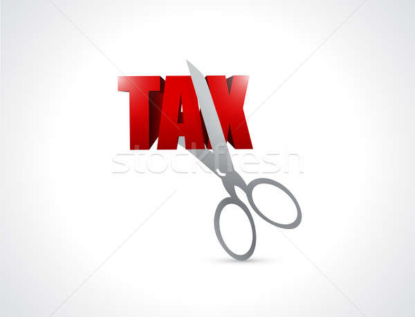 Cut taxes concept illustration Stock photo © alexmillos