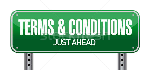 Stock photo: terms and conditions road sign illustration