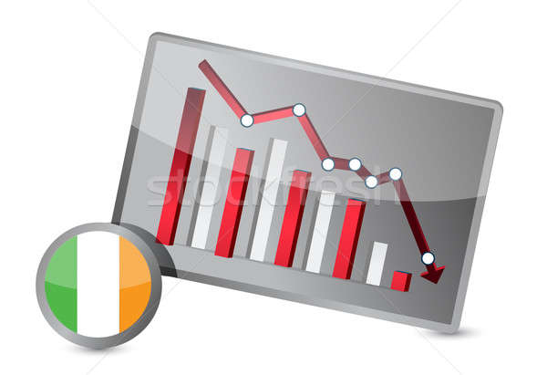 ireland suffering crisis graph design Stock photo © alexmillos