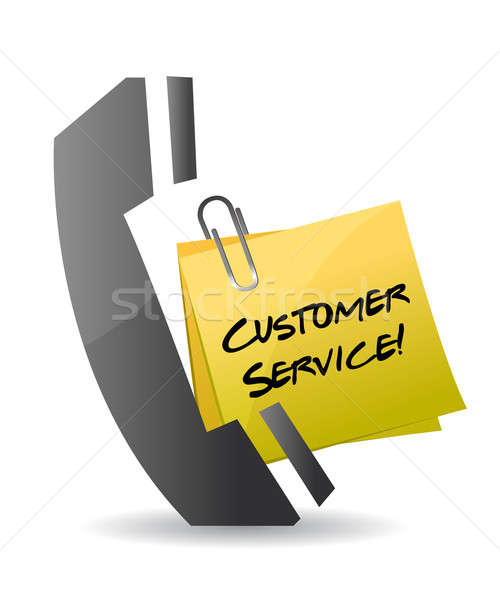 customer service phone concept illustration design on white Stock photo © alexmillos