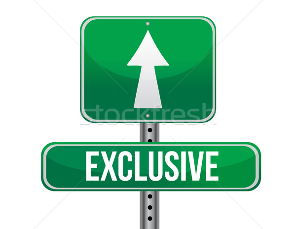 Exclusive road sign illustration design Stock photo © alexmillos