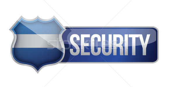 SECURE icon for web illustration design over white Stock photo © alexmillos