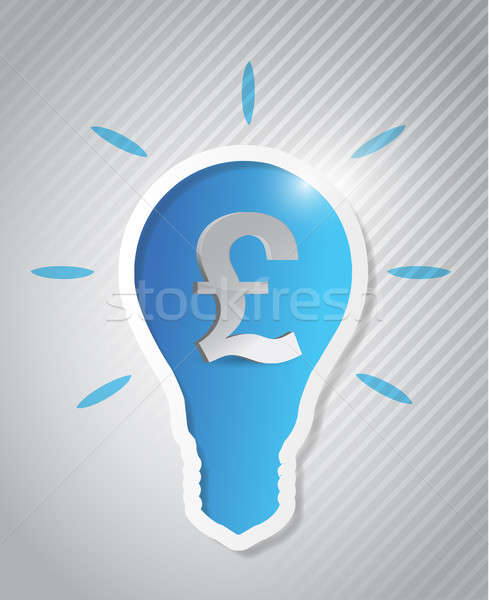 british pound idea light bulb cut out on a background Stock photo © alexmillos