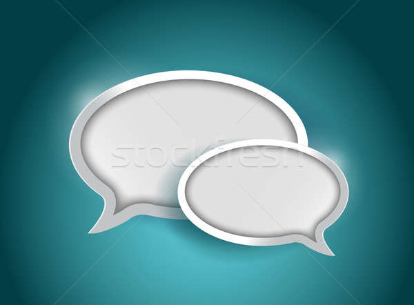 Speech bubble, communication concept illustration design graphic Stock photo © alexmillos