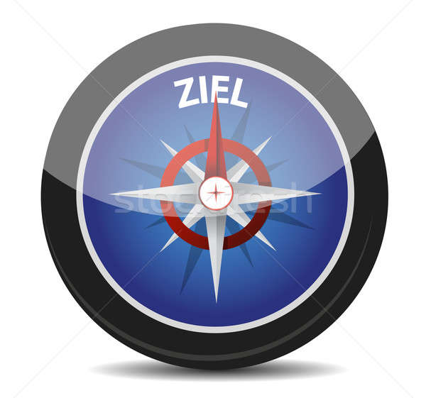 German text 'ziel', translate for target Stock photo © alexmillos