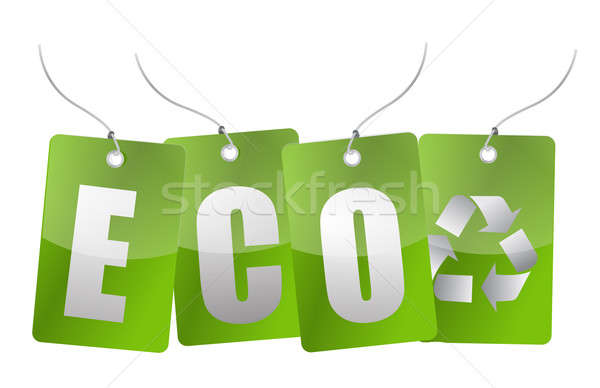 Eco green tags  Stock photo © alexmillos