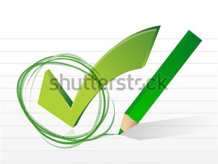 Stock photo: approval sign on a giving hand. 