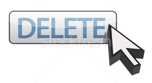 delete button illustration design over white Stock photo © alexmillos