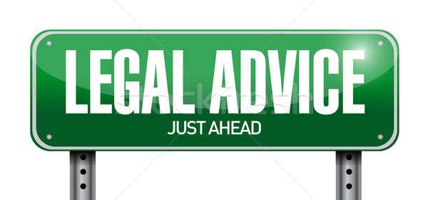 legal advice road sign illustration design over a white backgrou Stock photo © alexmillos